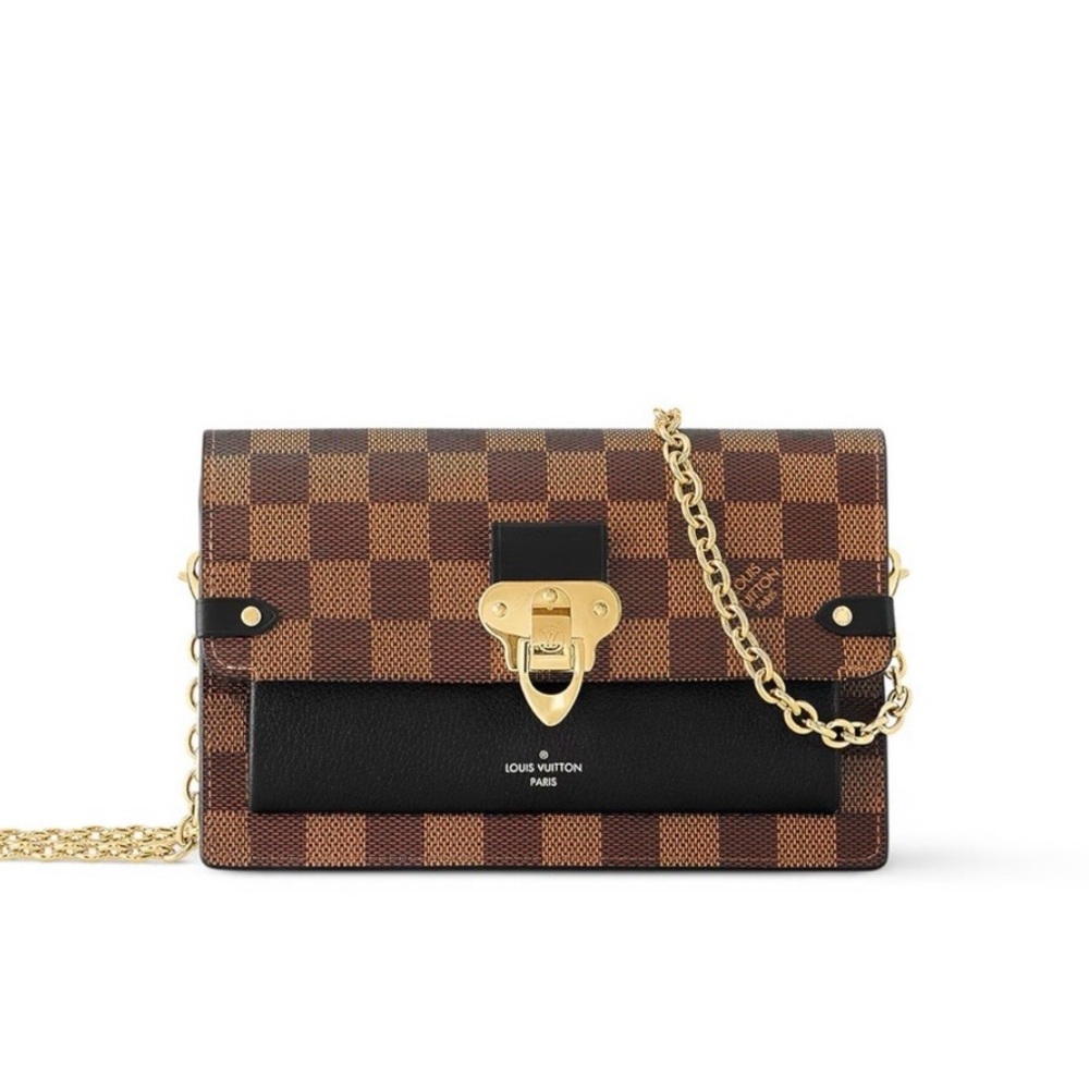 Louis Vuitton Checkered Brown and Black Crossbody Bag - Picture 2 of 11